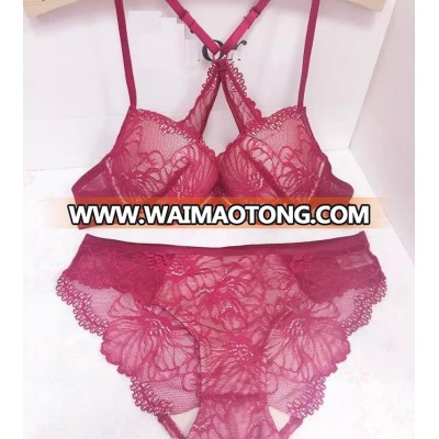 Hot sale Floral Push Up Bra set E356